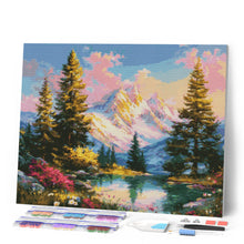 Laden Sie das Bild in den Galerie-Viewer, Diamond Painting - Alpines Leuchten bei Sonnenuntergang