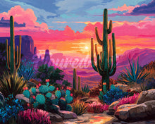 Laden Sie das Bild in den Galerie-Viewer, Diamond Painting - Bunte Wüstenlandschaft