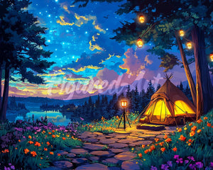 Diamond Painting - Sternenklare Campingnacht