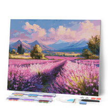 Laden Sie das Bild in den Galerie-Viewer, Diamond Painting - Lavendelfelder in der Abenddämmerung