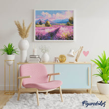 Laden Sie das Bild in den Galerie-Viewer, Diamond Painting - Lavendelfelder in der Abenddämmerung