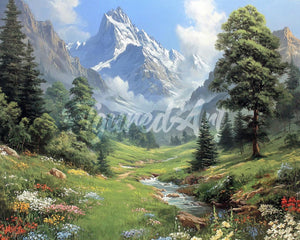 Diamond Painting - Gletscherbach