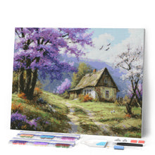 Laden Sie das Bild in den Galerie-Viewer, Diamond Painting - Cottage an der Jacarandalaan