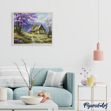 Laden Sie das Bild in den Galerie-Viewer, Diamond Painting - Cottage an der Jacarandalaan