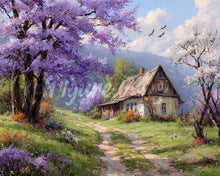 Laden Sie das Bild in den Galerie-Viewer, Diamond Painting - Cottage an der Jacarandalaan