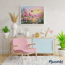 Laden Sie das Bild in den Galerie-Viewer, Diamond Painting - Wildblumen bei Sonnenuntergang