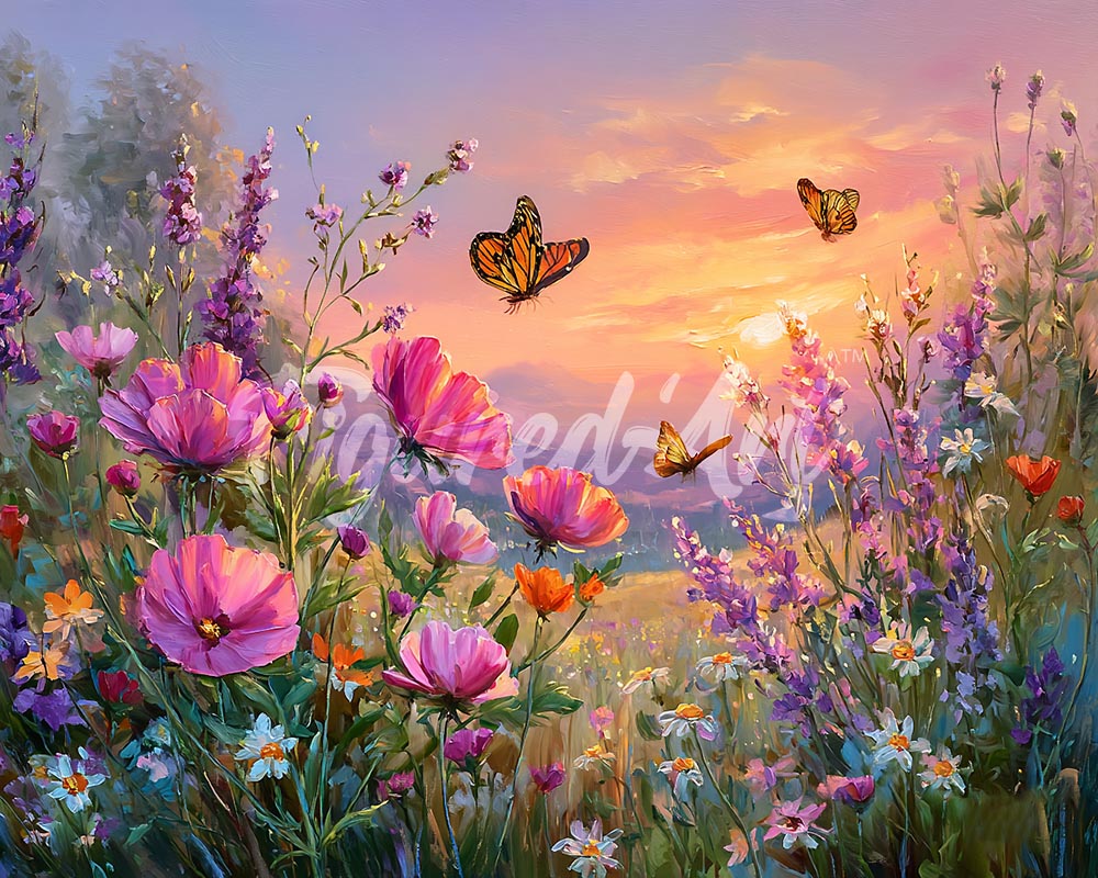 Diamond Painting - Wildblumen bei Sonnenuntergang
