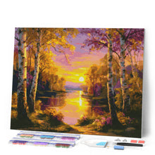 Laden Sie das Bild in den Galerie-Viewer, Diamond Painting - Strahlender Birkensee