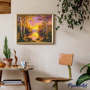 Diamond Painting - Strahlender Birkensee