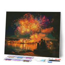 Laden Sie das Bild in den Galerie-Viewer, Diamond Painting - Familie und Feuerwerk