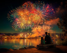 Laden Sie das Bild in den Galerie-Viewer, Diamond Painting - Familie und Feuerwerk
