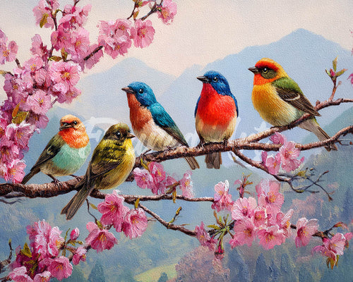 Diamond Painting - Die Band der Singvögel