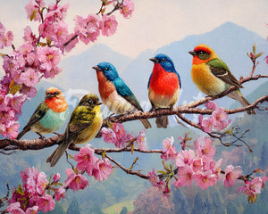 Diamond Painting - Die Band der Singvögel