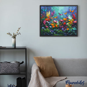 Diamond Painting - Bunter Schmetterlingsgarten