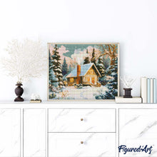 Laden Sie das Bild in den Galerie-Viewer, Diamond Painting - Winterhütte