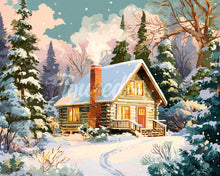 Laden Sie das Bild in den Galerie-Viewer, Diamond Painting - Winterhütte