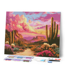 Laden Sie das Bild in den Galerie-Viewer, Diamond Painting - Kaktustal bei Sonnenuntergang