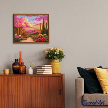 Laden Sie das Bild in den Galerie-Viewer, Diamond Painting - Kaktustal bei Sonnenuntergang