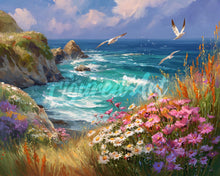 Laden Sie das Bild in den Galerie-Viewer, Diamond Painting - Blühende Ozeanaussicht