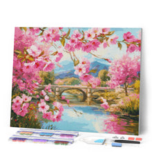 Laden Sie das Bild in den Galerie-Viewer, Diamond Painting - Kirschblütenbrücke