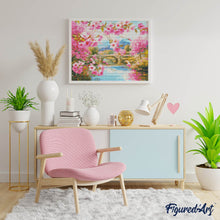 Laden Sie das Bild in den Galerie-Viewer, Diamond Painting - Kirschblütenbrücke