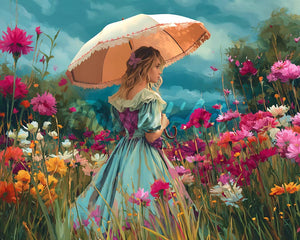 Diamond Painting - Dame der Wildblumen