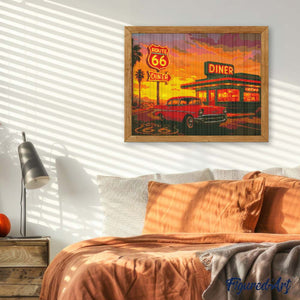 Diamond Painting - Der Diner und der Oldtimer