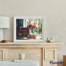 Laden Sie das Bild in den Galerie-Viewer, Diamond Painting - Antike Bücher und Blumen