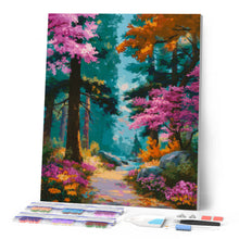 Laden Sie das Bild in den Galerie-Viewer, Diamond Painting - Blühender Waldweg