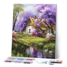 Laden Sie das Bild in den Galerie-Viewer, Diamond Painting - Jacaranda-Häuschen