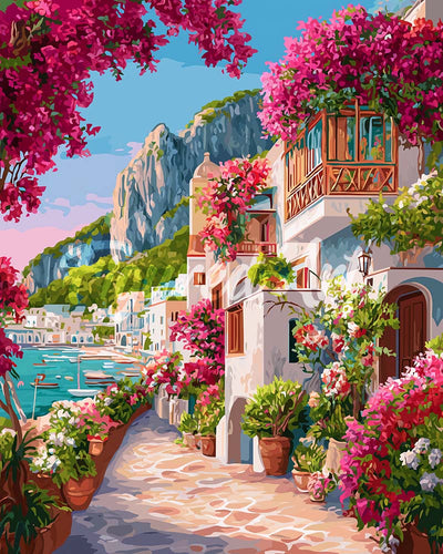 Diamond Painting - Blumenallee von Capri