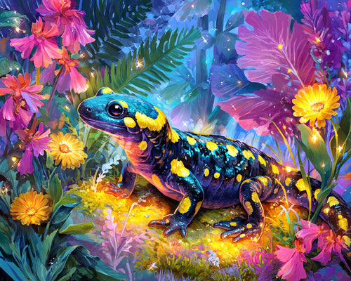 Diamond Painting - Gepunkteter Salamander