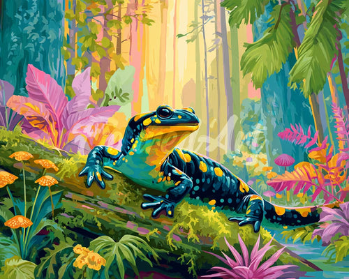 Diamond Painting - Wald-Salamander