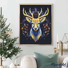 Laden Sie das Bild in den Galerie-Viewer, Diamond Painting - Majestätisches Rentier – 40 x 50 cm auf Keilrahmen gespannt