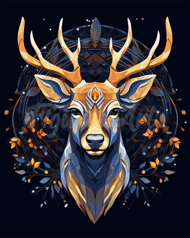 Diamond Painting - Majestätisches Rentier – 40 x 50 cm auf Keilrahmen gespannt