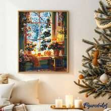 Laden Sie das Bild in den Galerie-Viewer, Diamond Painting - Romantischer Winter – 40 x 50 cm auf Keilrahmen gespannt