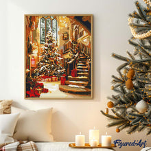 Laden Sie das Bild in den Galerie-Viewer, Diamond Painting - Großer Weihnachtssaal – 40 x 50 cm auf Keilrahmen gespannt