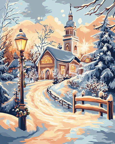 Diamond Painting - Pfad zur Kapelle