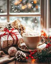 Laden Sie das Bild in den Galerie-Viewer, Diamond Painting - Festliche Kaffeezeit – 40 x 50 cm auf Keilrahmen gespannt