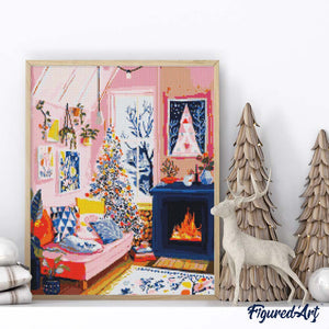 Diamond Painting - Künstlerische Festliche Ecke