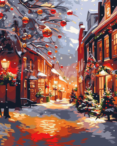 Diamond Painting - Goldene Weihnachtsstunde