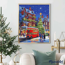 Laden Sie das Bild in den Galerie-Viewer, Diamond Painting - Londoner Weihnachtsstraße