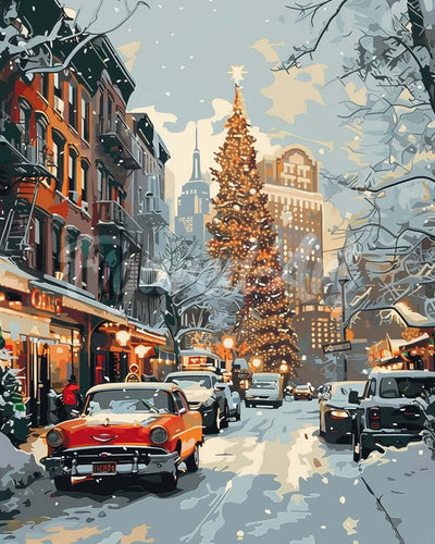 Diamond Painting - New Yorker Winterstraße