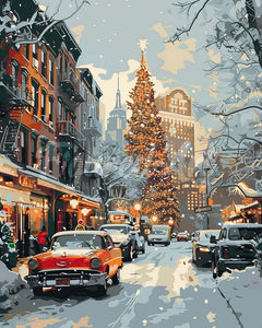 Diamond Painting - New Yorker Winterstraße
