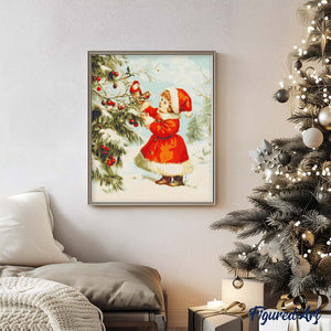 Diamond Painting - Süßes Weihnachtsmädchen