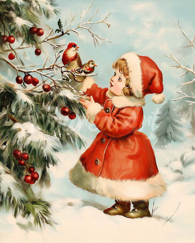 Diamond Painting - Süßes Weihnachtsmädchen
