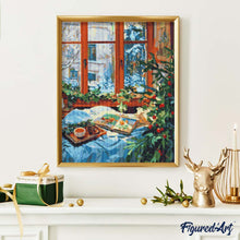 Laden Sie das Bild in den Galerie-Viewer, Diamond Painting - Gemütlicher Winter im Bett