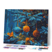 Laden Sie das Bild in den Galerie-Viewer, Diamond Painting - Blaufichte und Kugeln