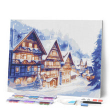 Laden Sie das Bild in den Galerie-Viewer, Diamond Painting - Aquarell Verschneites Dorf