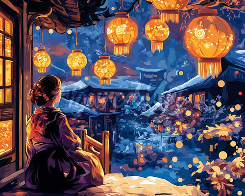 Diamond Painting - Laternenfest-Nacht